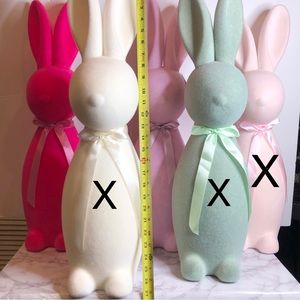 Reserved Pair - Viral 27” Easter Flocked Bunny Deco